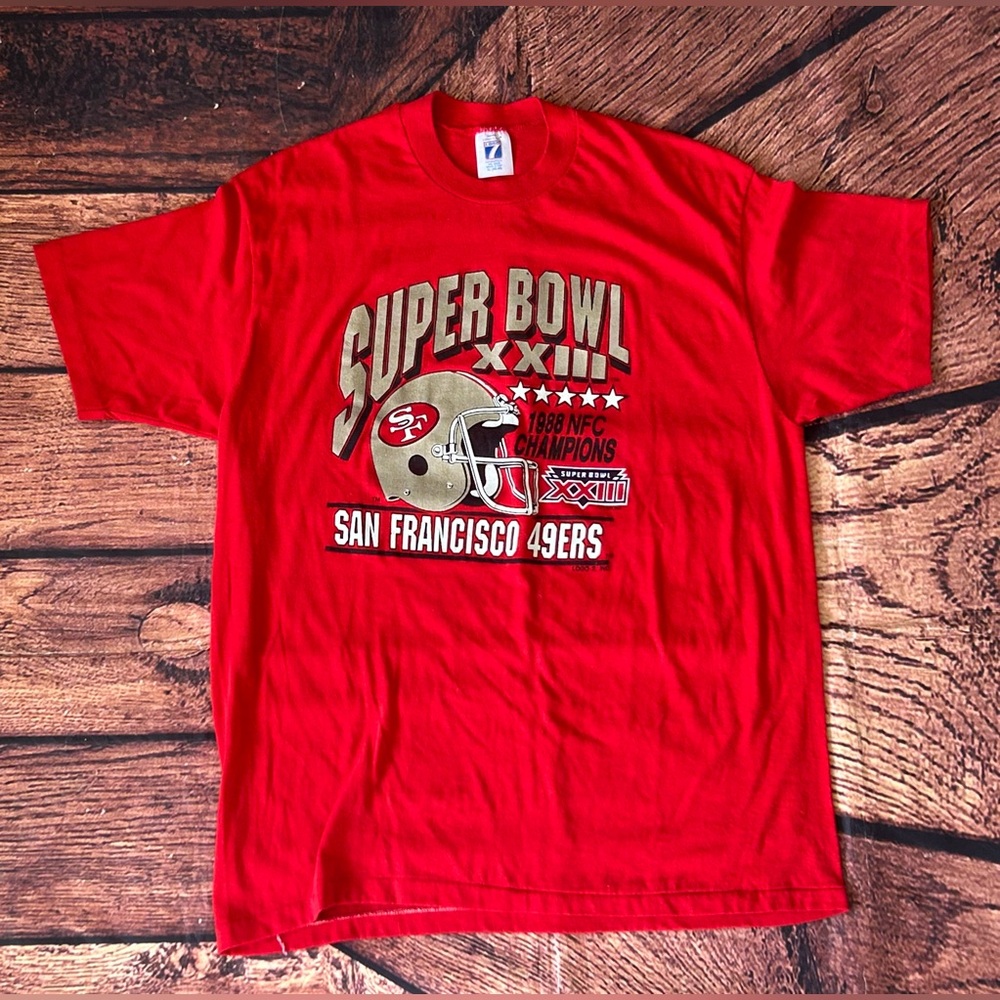 Vintage San Fransisco 49ers Super Bowl XXIII 1988 NFC‎ Champions Shirt Size XL